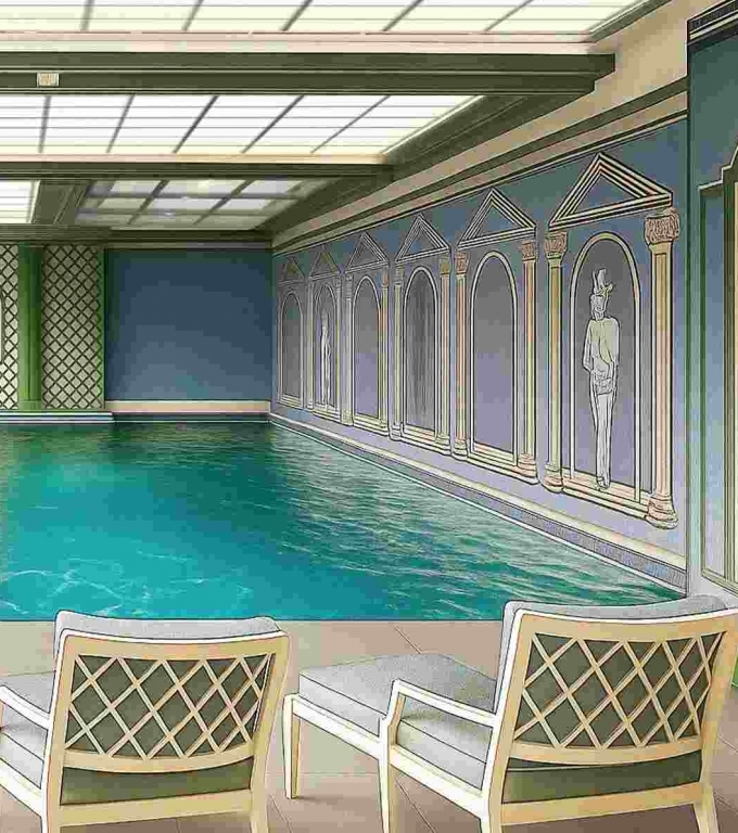 Piscine int&eacute;rieure design de l'H&ocirc;tel Le Magnifique Paris