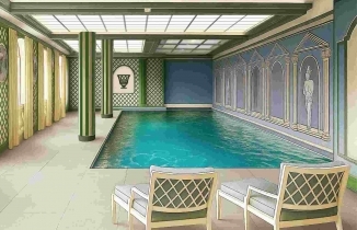 Piscine int&eacute;rieure design de l'H&ocirc;tel Le Magnifique Paris